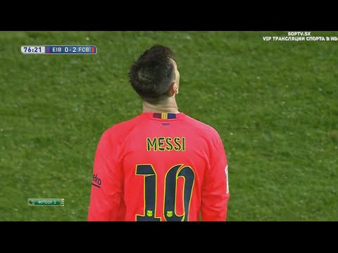 ملخص لمسات ميسي في مباراة برشلونة وايبار