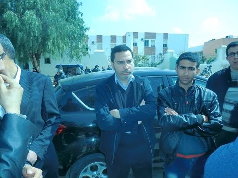 الهجوم على وزير الاتصال المغربي في تاوريرت فيديو