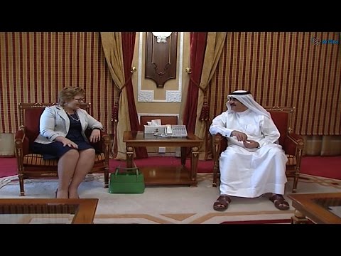 فيديو حاكم أم القيوين يستقبل السفيرة الأميركية لدى الإمارات