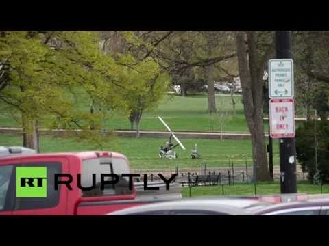 بالفيديو اعتقال مسن هبط بطائرته في حديقة الكونغرس الأميركي