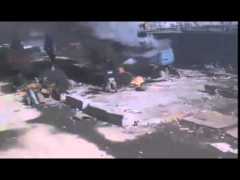 بالفيديو لحظة انفجار أنبوبة  للغاز