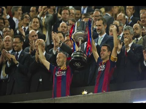 مراسم تتويج برشلونة بلقب كأس ملك أسبانيا