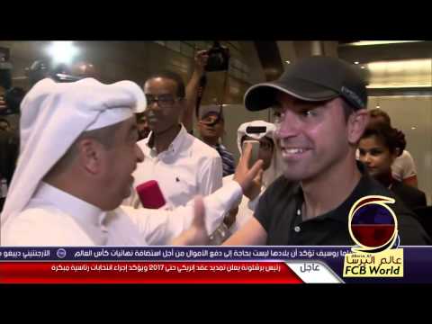 شاهد وصول النجم تشافي هيرنانديز إلى الدوحة