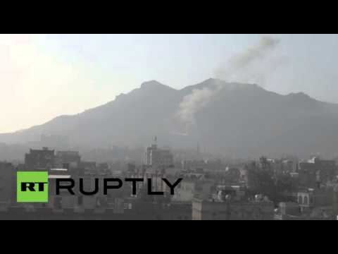 فيديو تجدد غارات التحالف على صنعاء