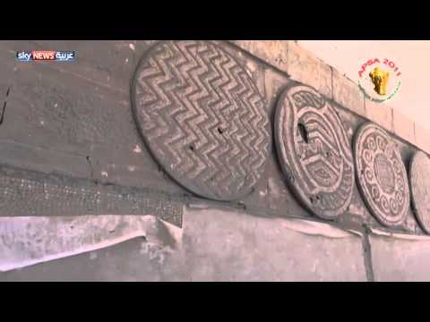 بالفيديو القوات الحكومية تقصف بالبراميل المتفجرة متحف   الفسيفساء في معرة النعمان