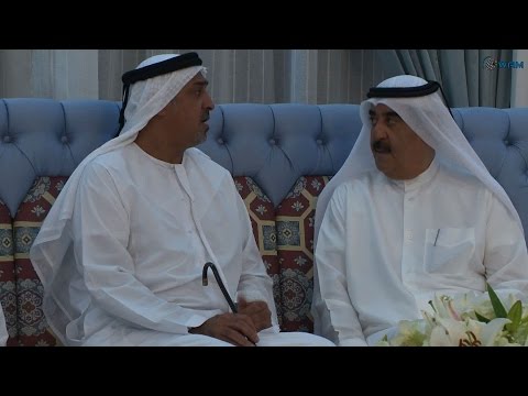 شاهد حاكم أم القيوين يستقبل سلطان بن خليفة والمهنئين