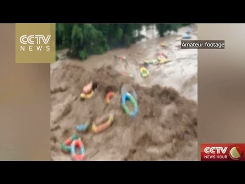 شاهد فيضانات عارمة في مقاطعة تشجيانج الصينية