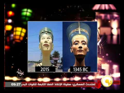 شاهد صورة تحاكي تمثال نفرتيتي في المنيا