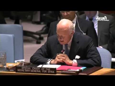 شاهد دي ميستورا يطلع مجلس الأمن على نتائج مشاوراته