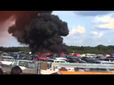 شاهد مقتل 4 إثر تحطم طائرة سعودية