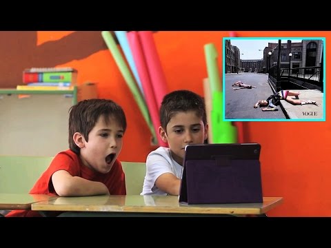 ردود فعل للأطفال على صور عارضي الأزياء