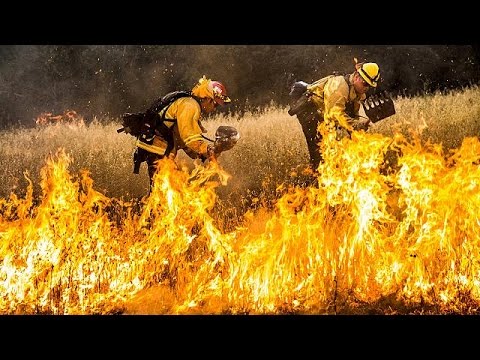 بالفيديو اتساع الحرائق المندلعة في كاليفورنيا