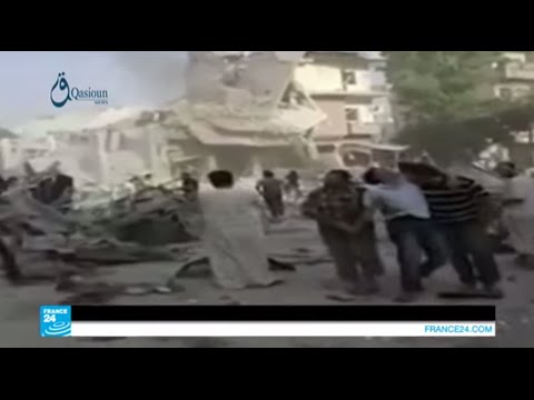 بالفيديو طائرة للحكومة تسقط على سوق للخضار في أريحا