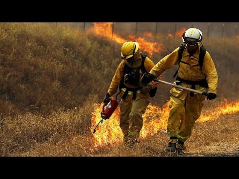 شاهد تواصل الحرائق المهولة في كاليفورنيا
