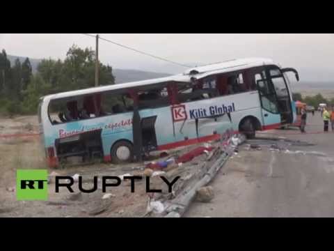 شاهد وفاة 4 سياح روس جراء حادث سير في تركيا