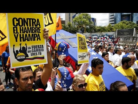 شاهد مظاهرات في كاراكاس ضد ارتفاع نسبة الجوع والقهر