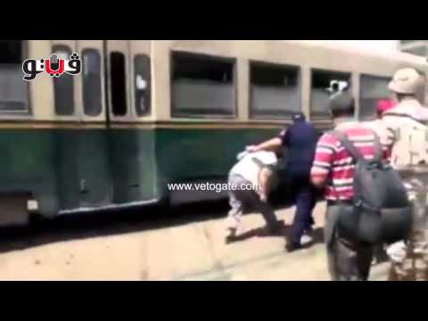 بالفيديو اشتعال النيران في ترام مصر الجديدة