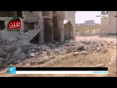 شاهد قصف شديد يطال أحياء في قلب العاصمة دمشق