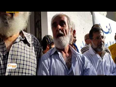 شاهد استمرار اعتصام أهالي مخيم اليرموك