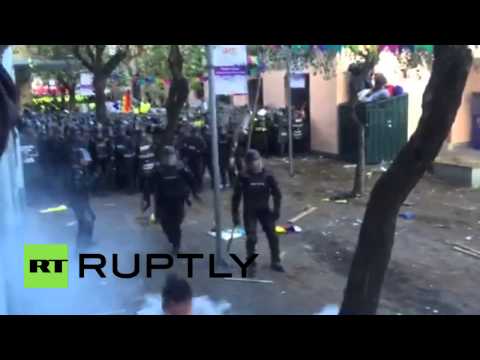 شاهد اشتباكات تندلع في العاصمة كيوتو