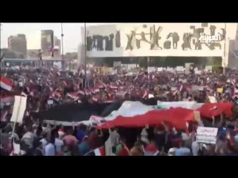 شاهد ميليشيا المالكي تعتدي على المحتجين