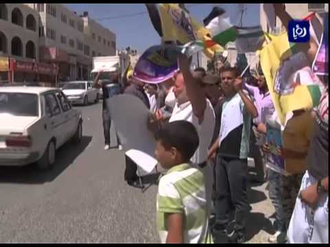 شاهد مسيرة سلمية لدعم الأسير محمد علان في نابلس