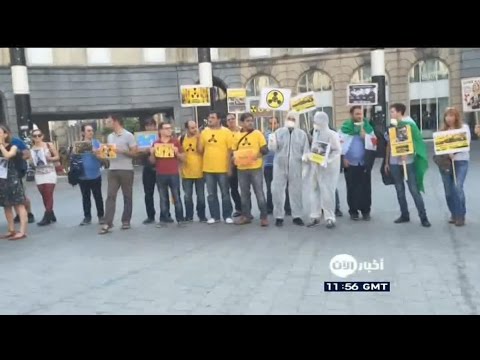 شاهد وقفة احتجاجية في بروكسل إحياء لمجزرة الغوطتين