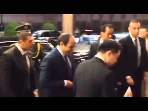 شاهد لحظة وصول الرئيس السيسي إلى العاصمة الصينية بكين