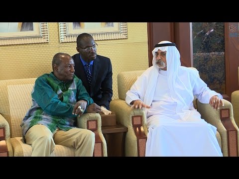 الرئيس الغيني يزور وزير الثقافة والشباب الإماراتي