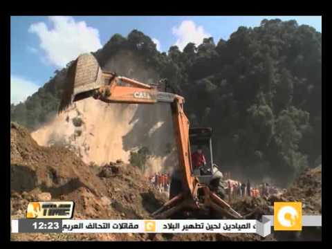 شاهدمقتل 26 وفقد المئات في انهيار سفح تل على بلدة في جواتيمالا