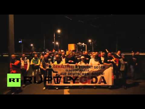 تظاهرات أنصار حركة بيغيدا المناهضة للإسلام في دريسدن