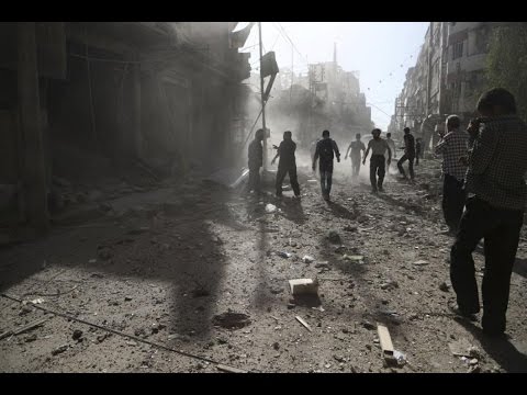 شاهد أنقاض البيوت مأوى للنازحين في الغوطة