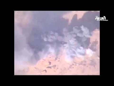 شاهدالتحالف يقصف مستودع أسلحة لميلشيات الحوثي والمخلوع