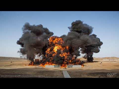 شاهد  أكبر خدعة تفجير سينمائية في فيلم سبكتر الجديد