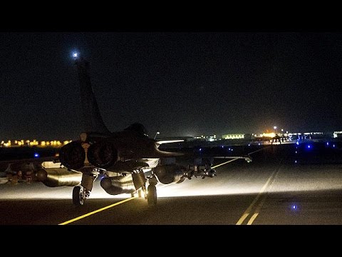 شاهدغارات جوية للطائرات الفرنسية على الرقة