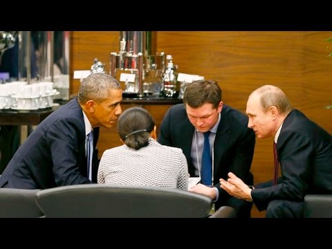 شاهد أوباما وبوتين يتفقان على وقف إطلاق نار في سورية