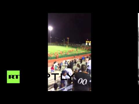 شاهد سماع صوت إطلاق نار أثناء مباراة كرة قدم