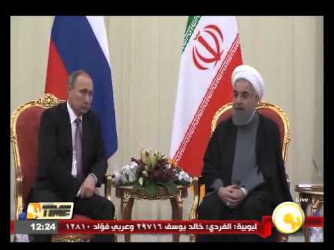 شاهد بوتين وروحاني يؤكدان التعاون لمكافحة التطرف