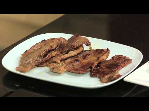 شاهد ستيك مشوي بصوص الكزبرة والليمون