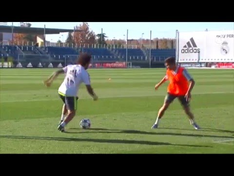 فيديو مارسيلو يستعيد مهاراته خلال تدريبات الريال