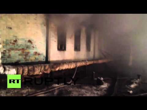 شاهد أول لقطات بعد حريق في مشفى في مقاطعة فورونيج