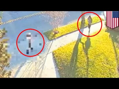 فيديو رجل مختل يهاجم فتاة مراهقة