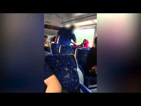 شاهد سيدة تثير الرعب في قطار أسترالي