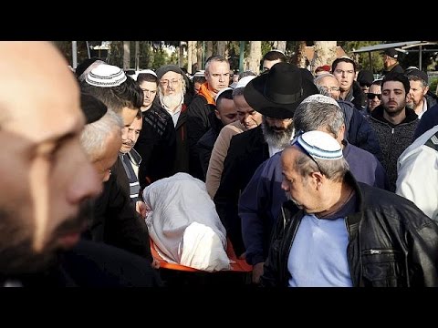 شاهد تشييع جنازة  قتلى الاعتداء المسلّح في تل أبيب