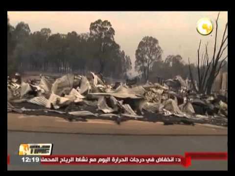 شاهد مصرع ثلاث أشخاص نتيجة حرائق ضخمة التهمت عشرات المنازل