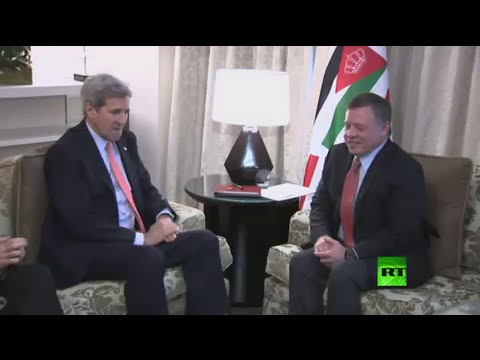 لقاء بين العاهل الأردني عبد الله الثاني ووزير الخارجية الأميركي