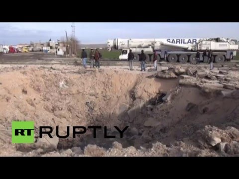 شاهد لحظة تفجير حافلة تركية في منطقة نصيبين