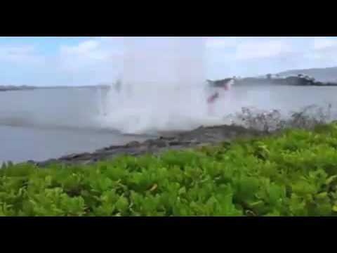 فيديو لحظة سقوط طائرة هليكوبتر في المياه