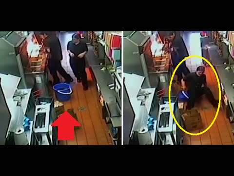 لحظة سقوط الزيت المغلي على عاملة «ماكدونالدز»