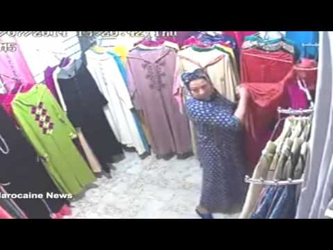 سرقة محل لبيع الملابس في واضحة النهار من طرف إمرأة
